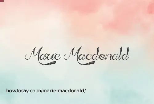 Marie Macdonald