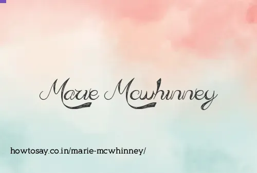 Marie Mcwhinney