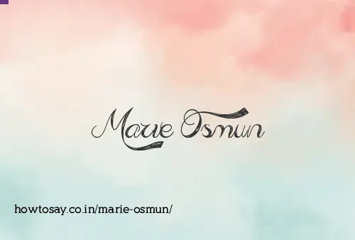 Marie Osmun