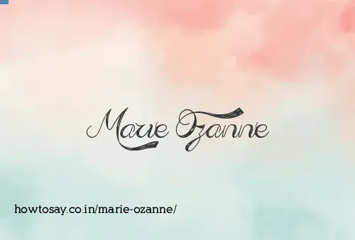 Marie Ozanne