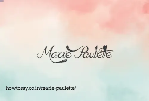Marie Paulette