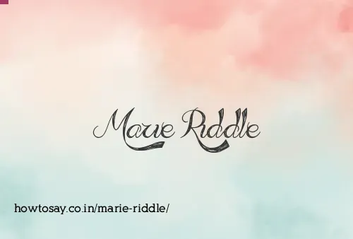 Marie Riddle