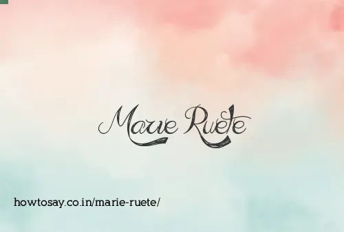 Marie Ruete