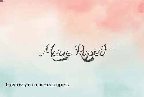 Marie Rupert