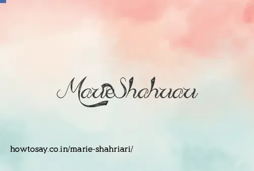 Marie Shahriari