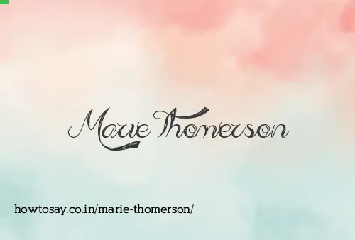Marie Thomerson