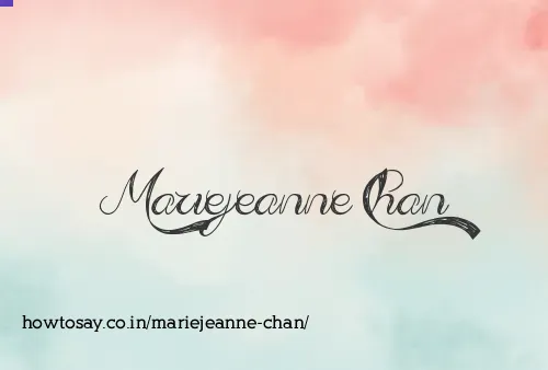 Mariejeanne Chan