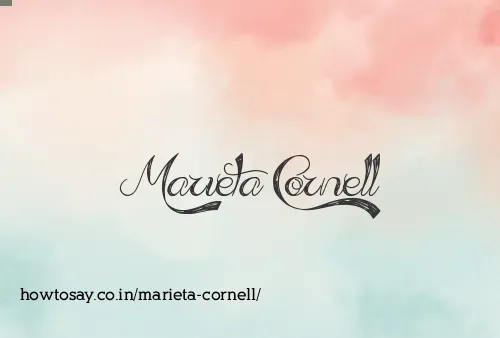 Marieta Cornell