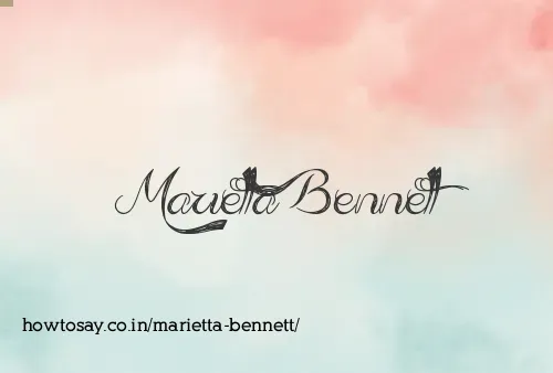 Marietta Bennett
