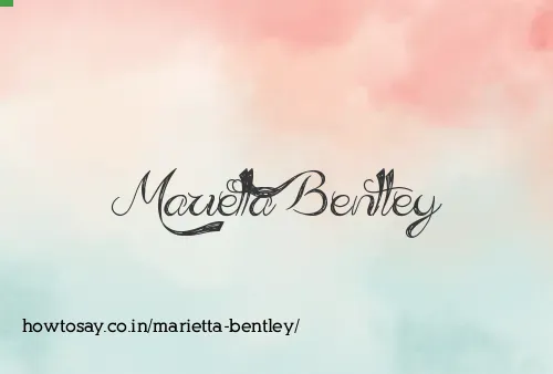 Marietta Bentley