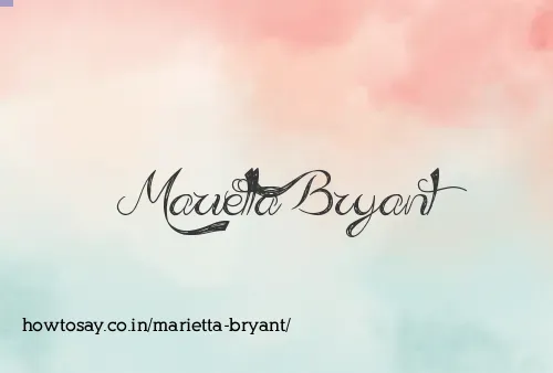 Marietta Bryant