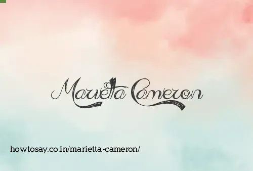 Marietta Cameron
