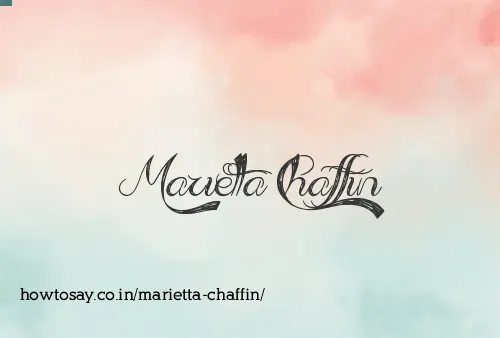 Marietta Chaffin