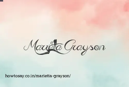 Marietta Grayson