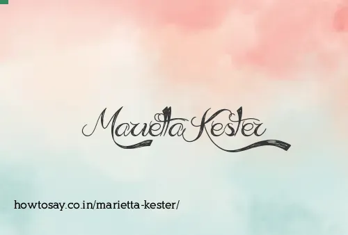 Marietta Kester