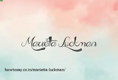 Marietta Luckman