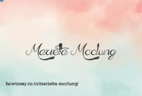 Marietta Mcclung