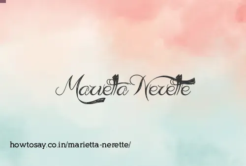 Marietta Nerette