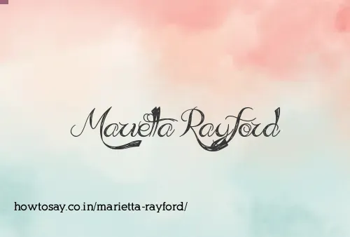 Marietta Rayford