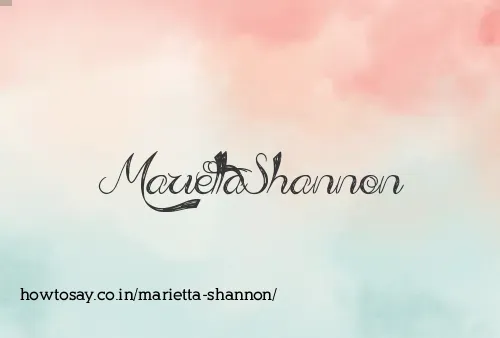 Marietta Shannon