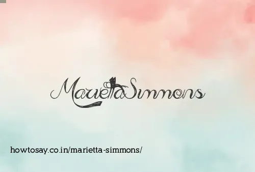 Marietta Simmons