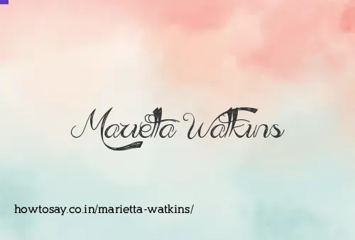 Marietta Watkins