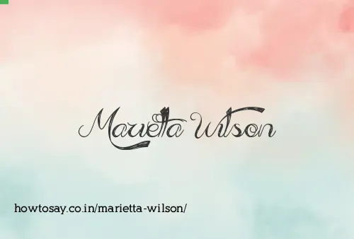 Marietta Wilson