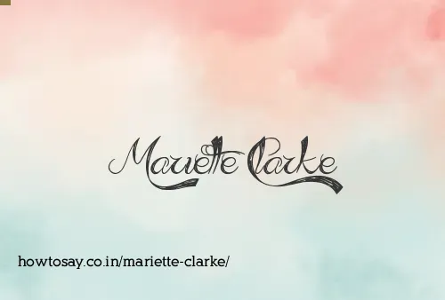 Mariette Clarke