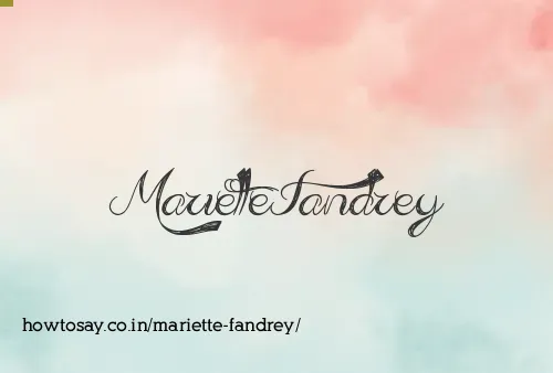 Mariette Fandrey