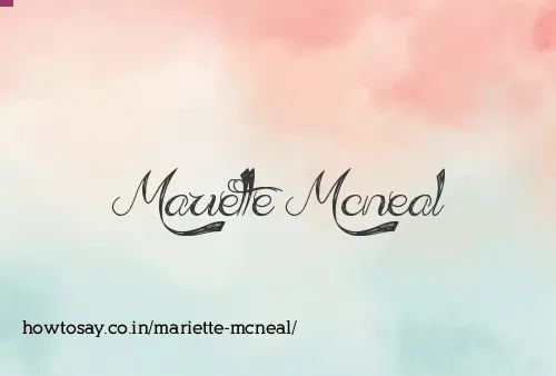 Mariette Mcneal