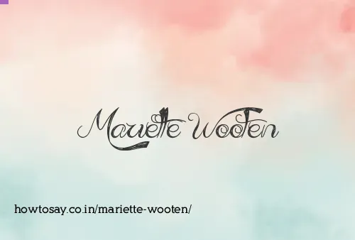 Mariette Wooten