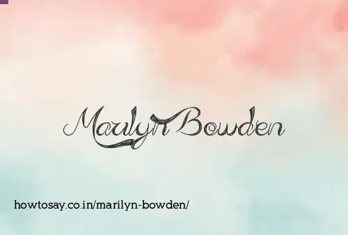 Marilyn Bowden