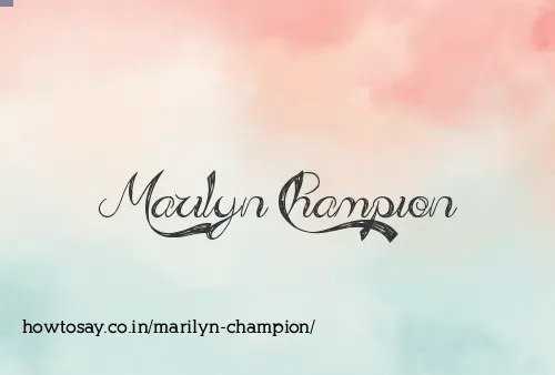 Marilyn Champion