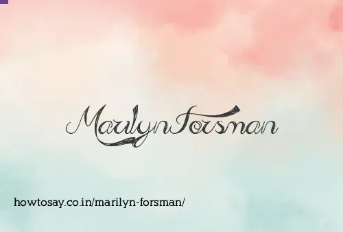 Marilyn Forsman