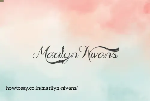 Marilyn Nivans