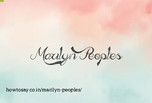 Marilyn Peoples