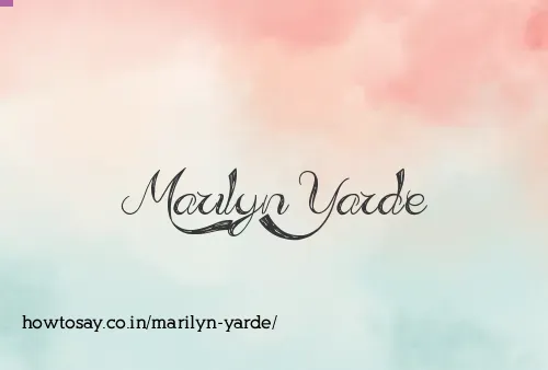 Marilyn Yarde