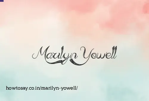 Marilyn Yowell