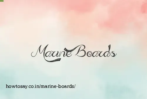 Marine Boards