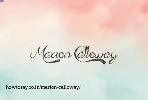 Marion Calloway
