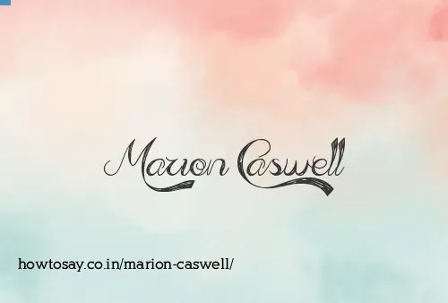 Marion Caswell