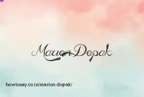 Marion Dopak