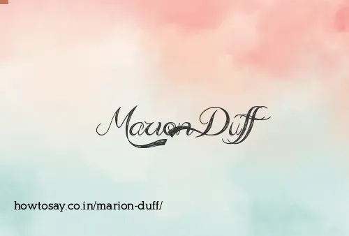 Marion Duff