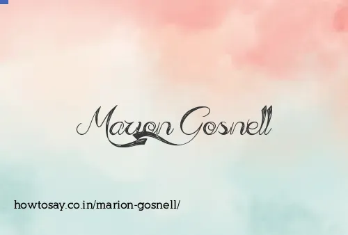 Marion Gosnell