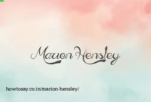 Marion Hensley