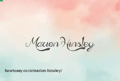 Marion Hinsley