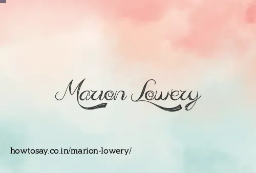 Marion Lowery