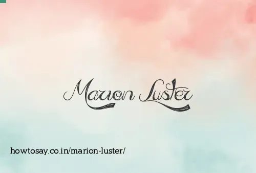 Marion Luster