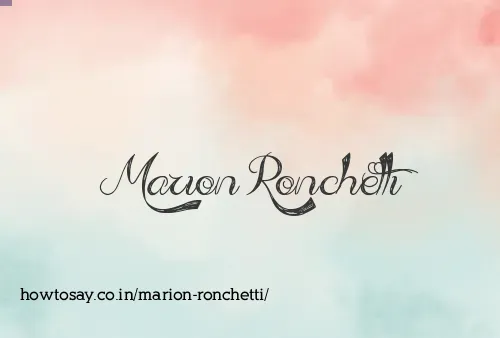 Marion Ronchetti