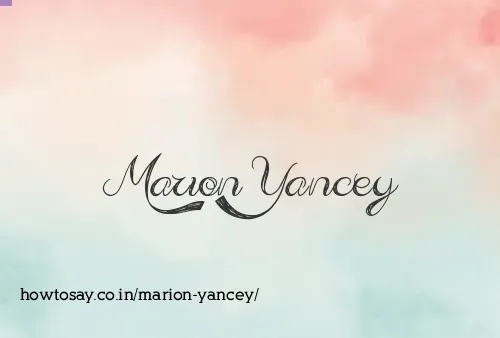 Marion Yancey